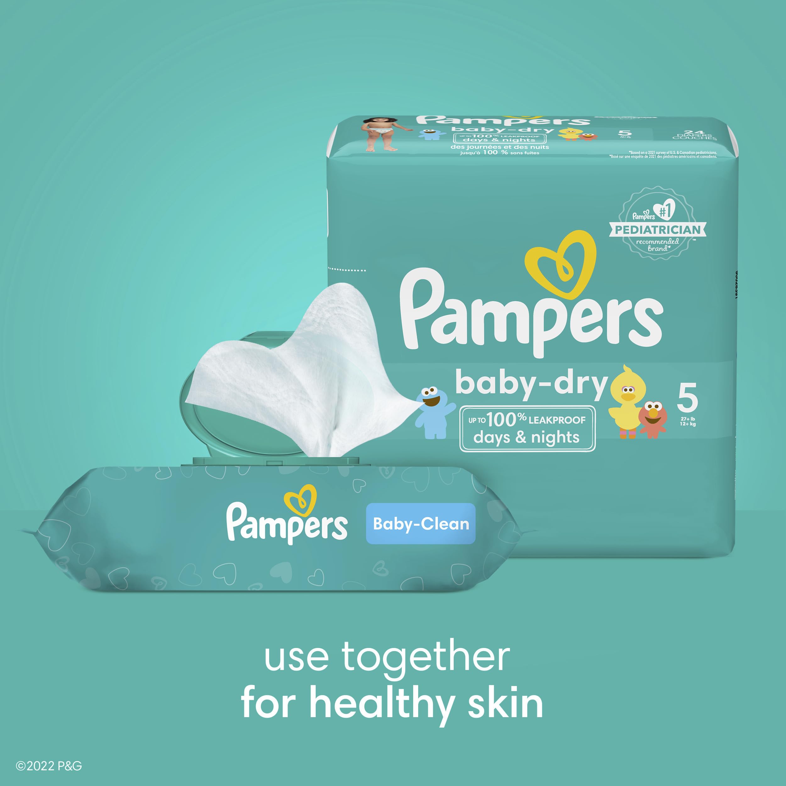 Pampers Baby Dry Diapers - Size 2, 112 Count, Absorbent Disposable