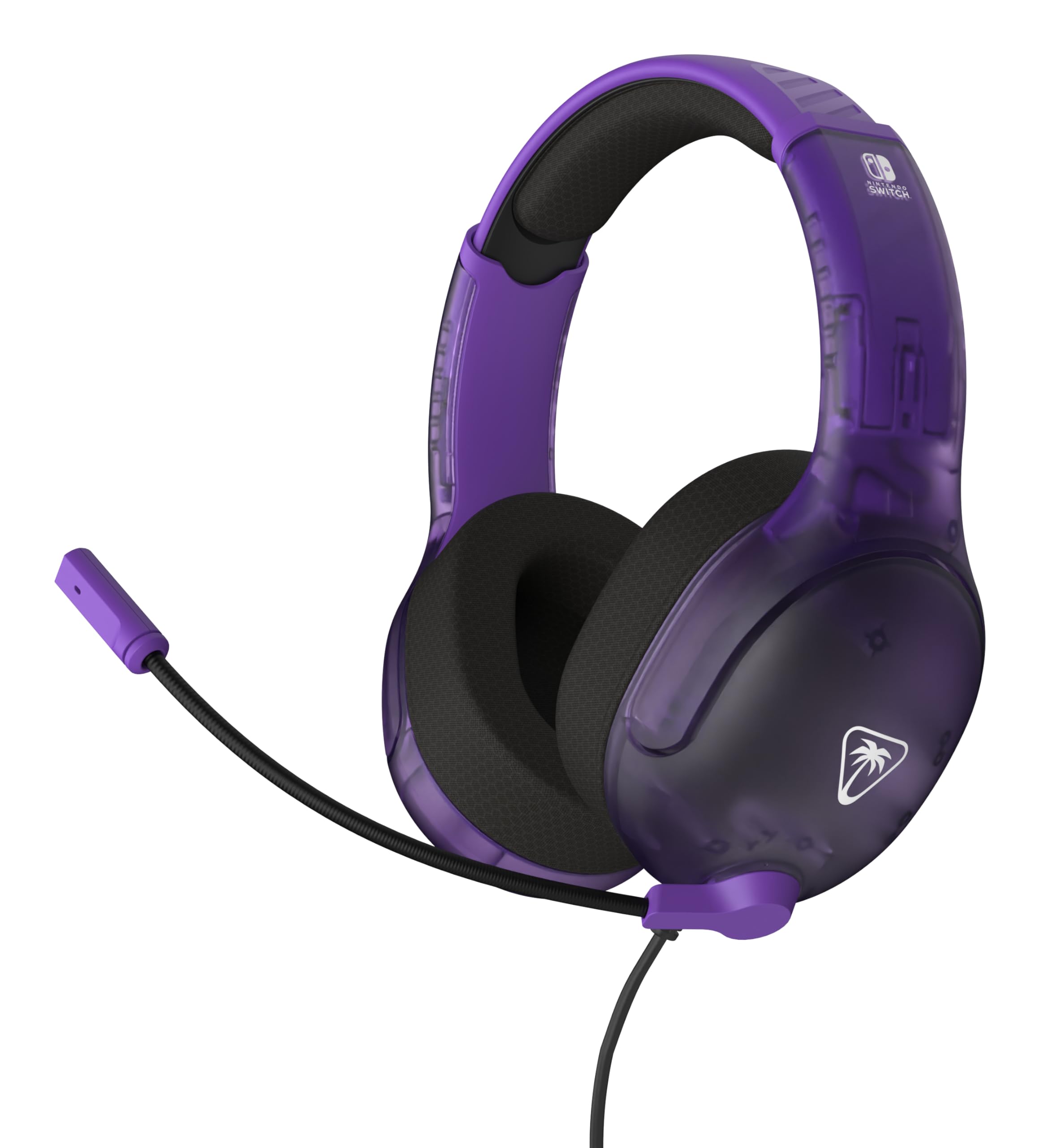 Photo 1 of Turtle Beach Airlite Fit Wired Gaming Headset: Officially Licensed for Nintendo Switch, Nintendo Switch Lite & OLED Model - Flip-to-Mute Mic, Over-Ear Comfort Cushions, 40mm Speakers - Ghost Purple
