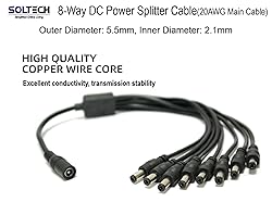 SOLTECH 8 Way DC Power Supply Splitter for Security