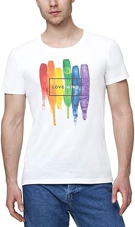 LGBT LGBTQ Pride Gay Gays Lesbian Lesbians Love Hombres Camiseta Blanco | Mens White T-Shirt Tshirt T Shirt: Amazon.es: Ropa y accesorios