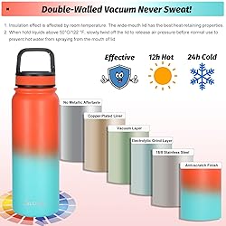 OLDLEY Insulated Water Bottle with Straw 20oz