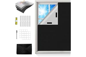 Portable Blackout Curtains 57" W x 79" H, Travel Darkening Blackout Shades, No Drill Easy Install Silver Reflective Blackout 