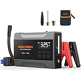 WOLFBOX 2000A Car Battery Booster Jump Starter with 150PSI Air Compressor, 12V Car Jump Starter for 5L Gas Engines, 37Wh Port