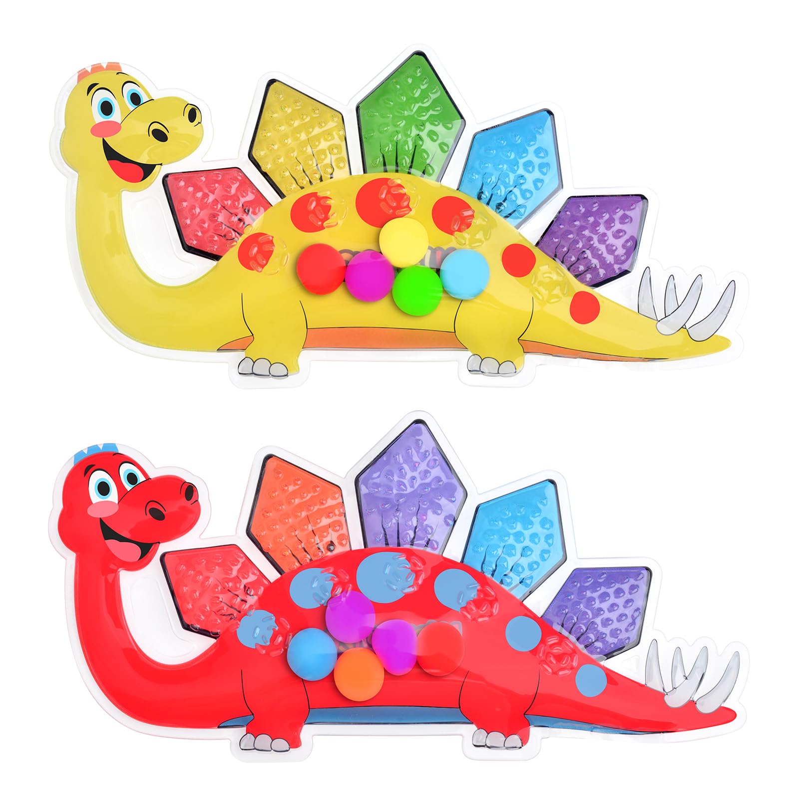 ASIOWELY Easter Basket Stuffers Gifts for Kids Boys Girls 2Pcs Dinosaur Color Sorting Sensory Toys for Kids with Autism Toddler Toys for Airplane Travel Road Trip Montessori Toys Fine Motor Skills B