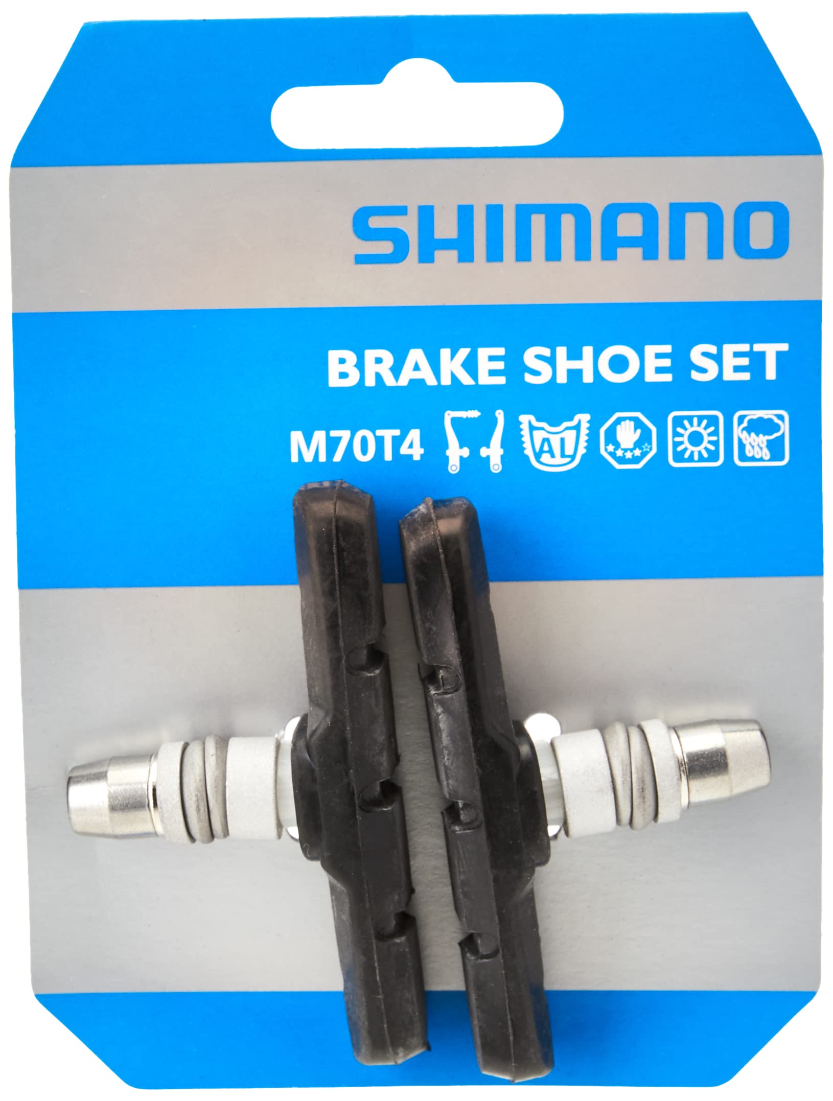 Shimano M70T4 Disc Brake Pad Set, Black / Gray, 70mm, Y8BM9803A, 2 Pieces