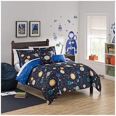 Amazon Com Ca 3 Piece Multi Kids Space Adventure Comforter