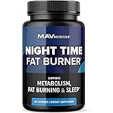 Night Time Fat Burner for Weight Loss Support & Sleep Aid | Appetite Suppressant, Carb Blocker, Nighttime Metabolism Booster 
