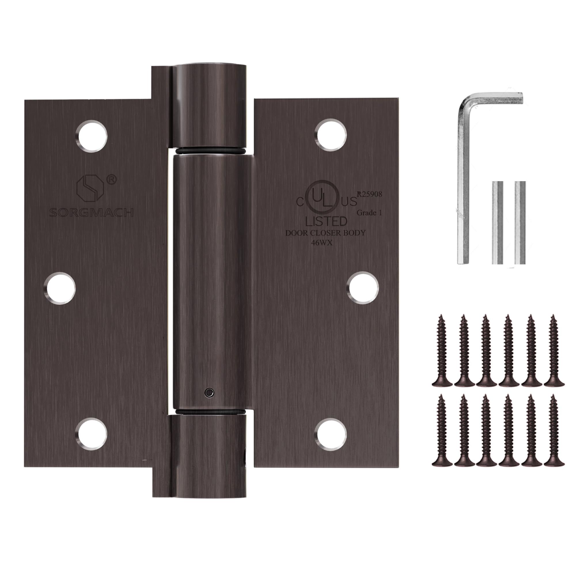 Photo 1 of 3 Pack Self Closing Door Hinges 3.5 inch Oil Rubbed Bronze Door Hinges Spring Loaded Auto Close Hinges Square Corners Adjustable Tension for Interior Door 3 1/2 Auto Self-Closing Hinge