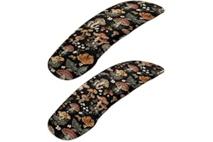 Wanzuoeng Mushroom Printed Office Chair Arm Covers, 2 Pack Chair Arm Rest Covers Stretchy Washable Comfort Office Chair Armrest Slipcovers for Rotating Chairs