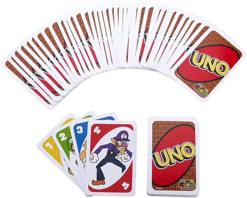 UNO Super Mario Gioco di Carte, 7+ anni, 2-10 giocatori