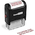 ExcelMark Payment Due Upon Receipt Self Inking Rubber Stamp - Red Ink