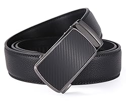 guvoosm Ratchet Belts for Men Leather Dress Suit