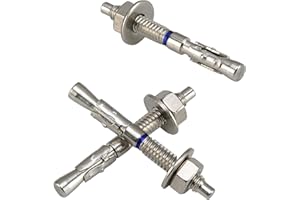 HROMIGRY 1/4" x 2-1/4" Concrete Anchors (20 Pack) 1/4 inch Wedge Anchors Bolts Stainless Steel