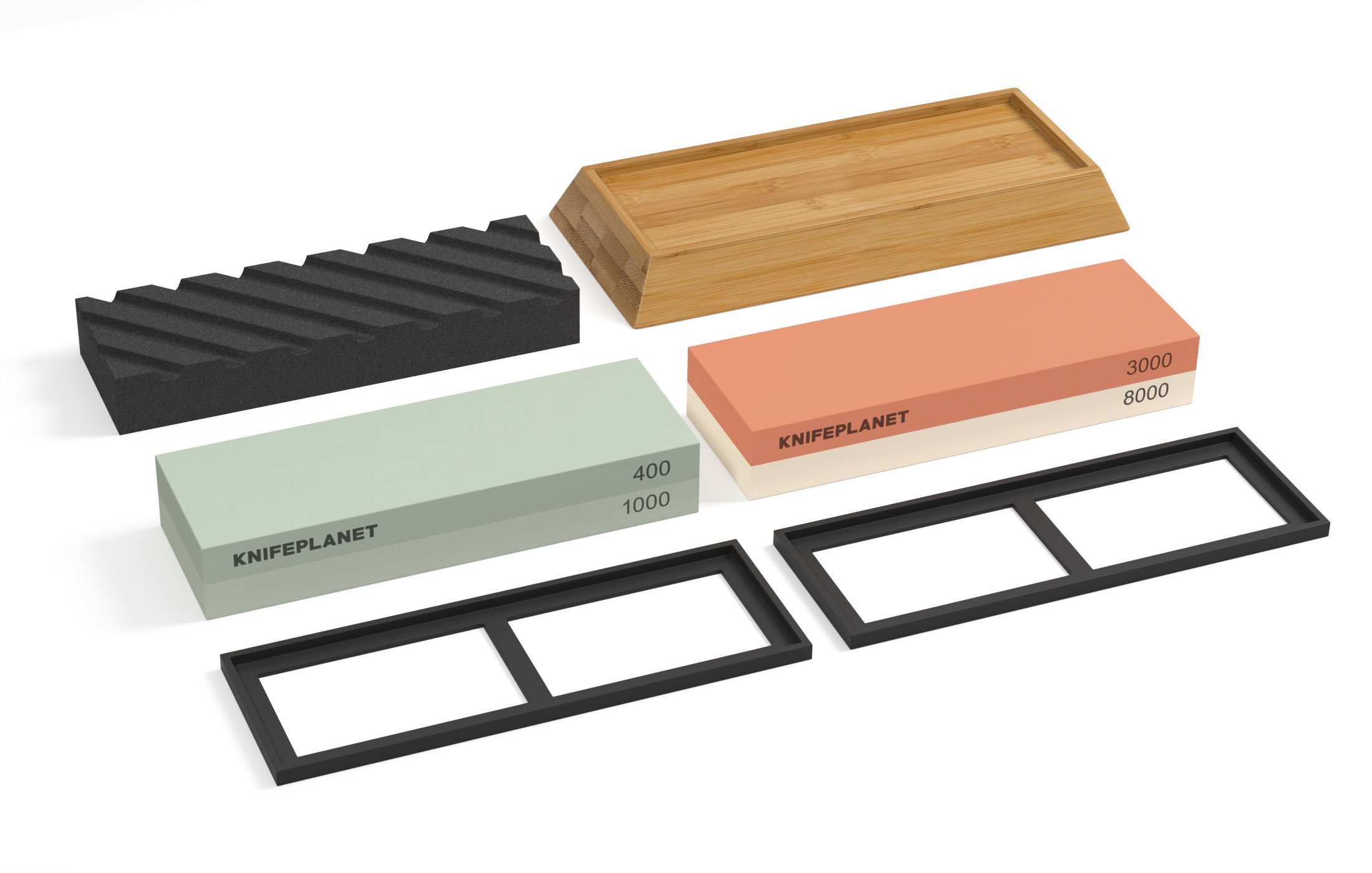 Complete Knife Sharpening Stone Set 400/1000 Grit Water Stone, 3000/