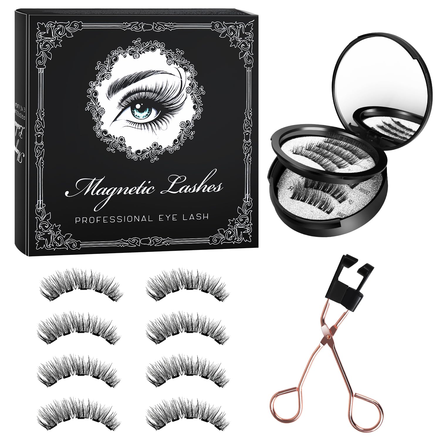 Photo 1 of WITIFIG 2025 Magnetic Eyelashes 4 Pairs Kit 3D Natural Reusable Lashes with Applicator, No Glue Eyeliner Needed, Waterproof & Hypoallergenic False Eyelashes for Daily/Party/Wedding (1)