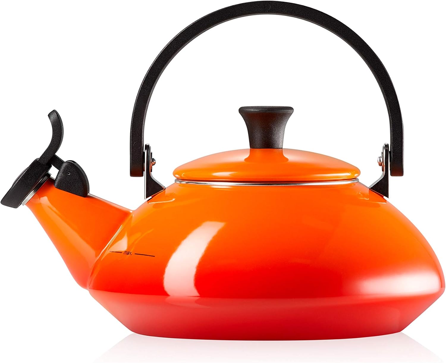 Le Creuset Wasserkessel, Füllmenge 1,6 l, Emaillierter Stahl/Phenolgriffe, Zen, Ofenrot Amazon