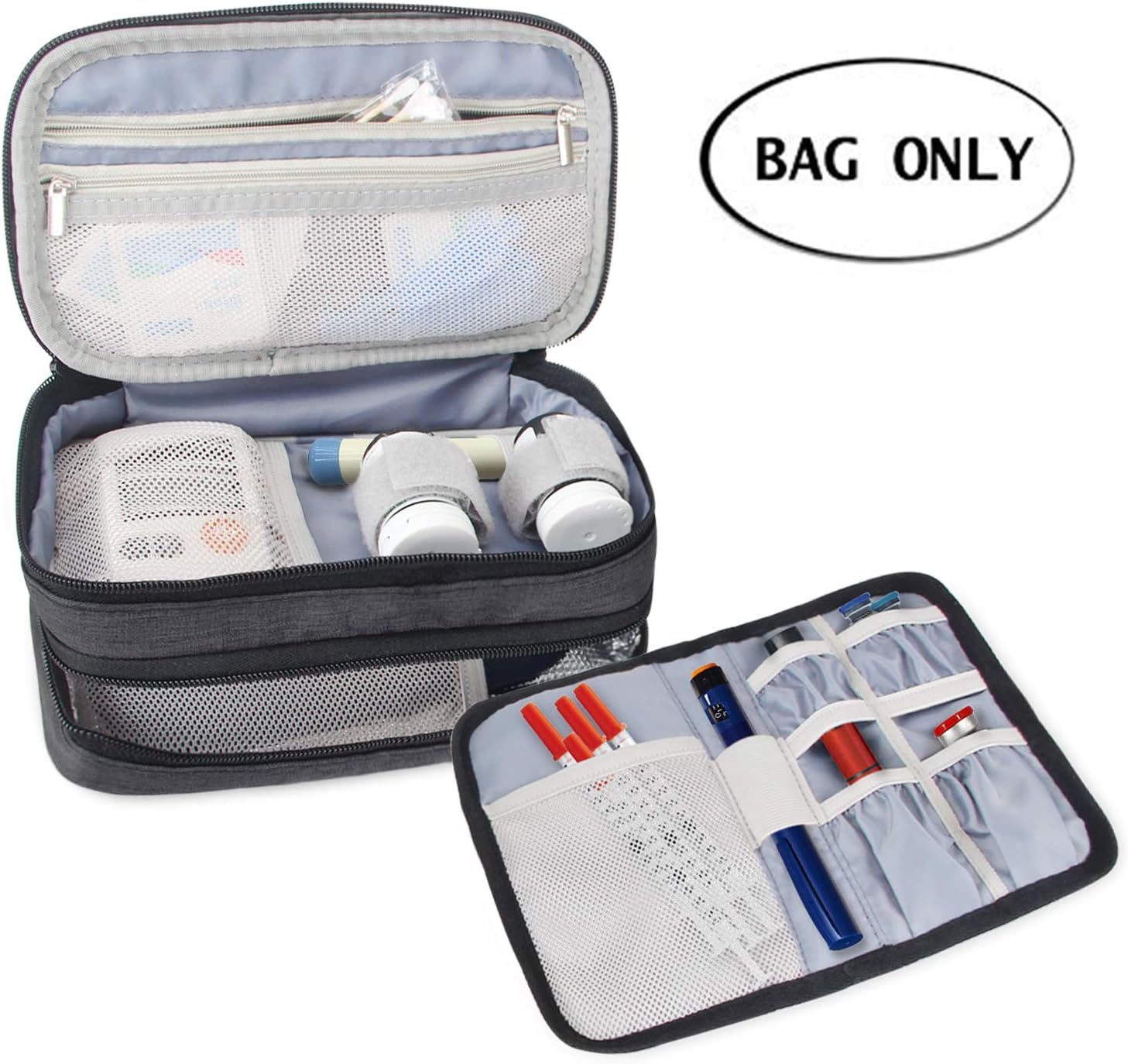 Luxja Insulin Bag, Diabetic Travel Bag, Double Layer Diabetic Supply