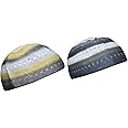 2 Pcs Hat Skull Taqiya Cap Takke Men Kufi Stretch Knitted Mens Beanie Topi Cap Islamic Arabic Muslim Islam Arab Prayer Arab Koofi Kofi Gift Polyester Yarn HandMade Under Helmet Hats Caps Gifts