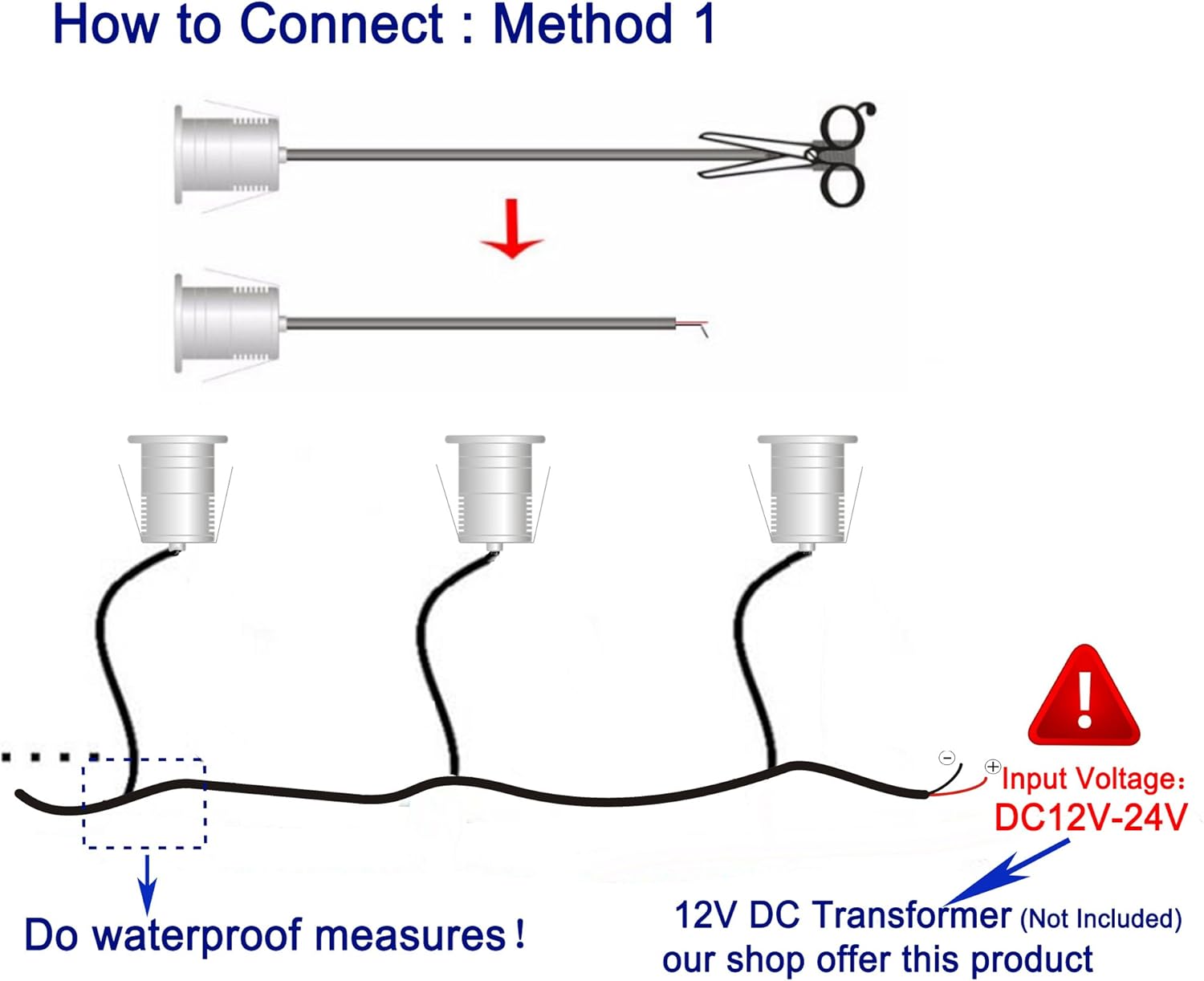 CNBRIGHTER LED In-Ground Well Light,Mini 15° Narrow Beam Angle Spotlight,1W 12V-24V DC - Image 5