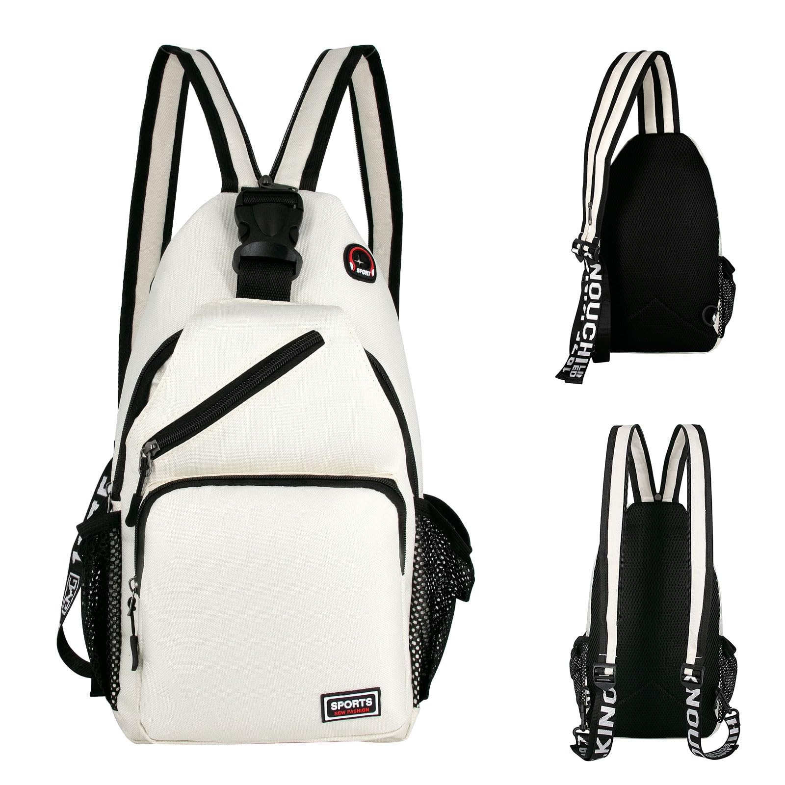 Long Keeper Lightweight Sling Backpack, Unisex Crossbody Backpack Chest bag Small Rucksack Sport Hiking Gym Dual-Use Travel Shoulder Bag for Women Men Teenager