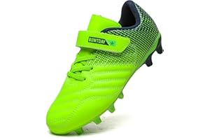 BUWTDAY Kids Soccer Cleats Boys Girls Athletic Outdoor Firm Ground Youth Football Shoes(Little Kid/Big Kid)