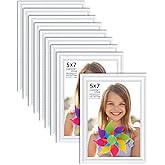 Langdon House 5x7 Picture Frames (White, 12 Pack), Contemporary Frame Set, Wall Mount or Table Top, Prosperity Collection