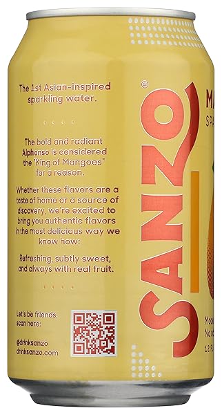 SANZO MANGO SPARKLING WATER, 12 FZ