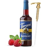 Sugar Free Raspberry Syrup for Coffee &ndash; 25.4 oz Bottle with Pump Syrup Dispenser