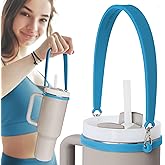 Pilotfish Water Bottle Strap - Heavy Duty Handle for Bottles | Fits Most Bottle Sizes, Dishwasher Safe, with Removable Clips