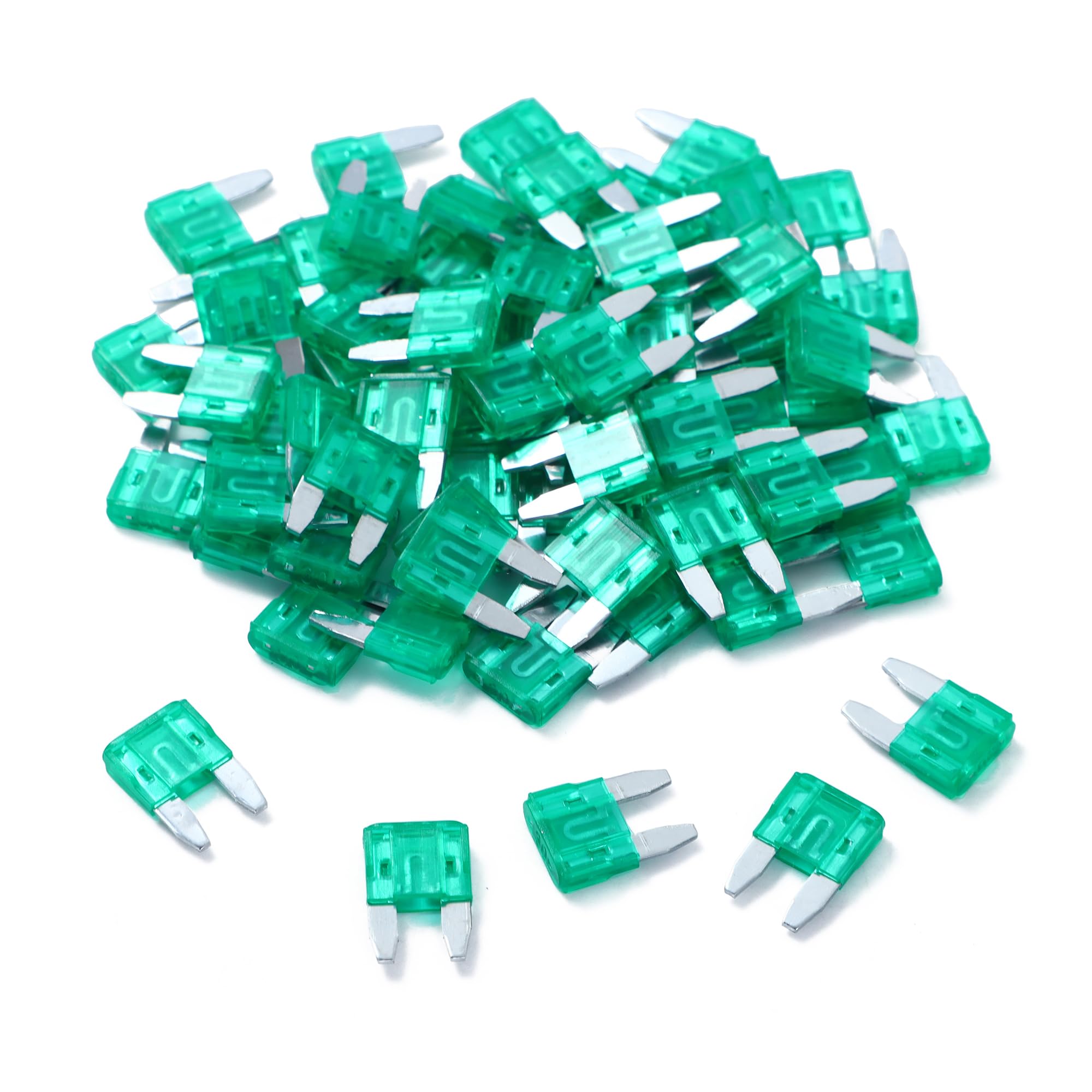 Photo 1 of 100 Pack Auto Fuses 30 AMP APM/ATM 32V Mini Blade Style Fuses 30A Short Circuit Protection Car Fuse (30 AMP)