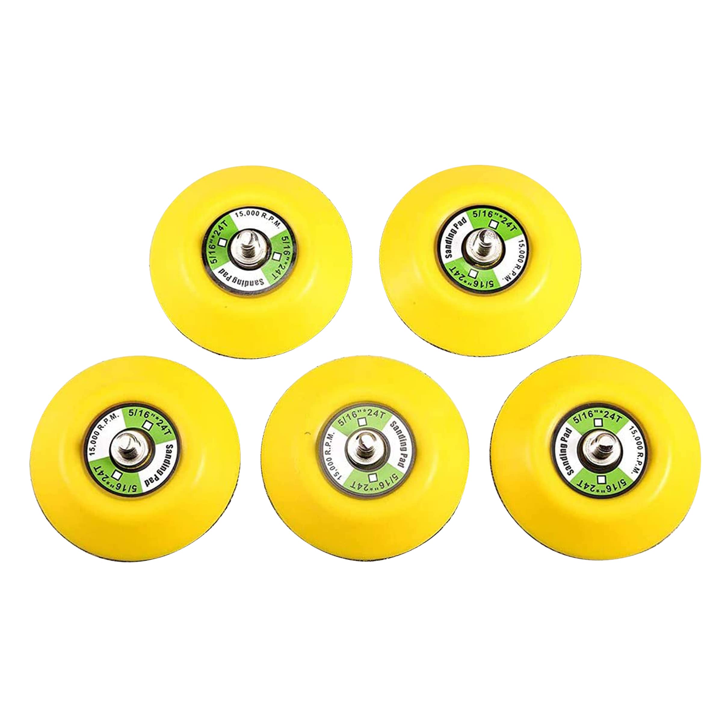 Photo 1 of *** 4 PCS *** Valianto 5Pcs 3-Inch Dual Action Backing Plate, 5/16"-24 Thread | 15,000 RPM