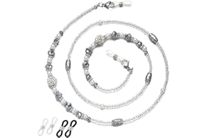 ERNAULO Glasses Chain for Women Eyeglass Chain Eye Glasses Holders Around Neck Beaded Eyeglass Chains for Women