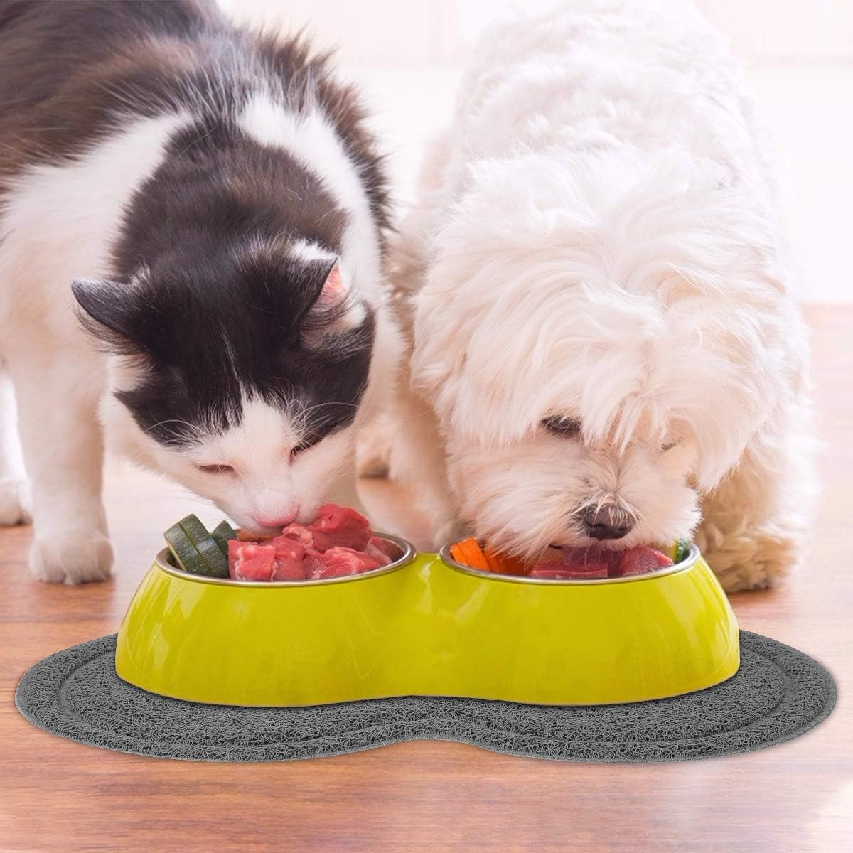 SunAter Silicone Pet Feeding Mat, Feeding Bowl Mat Waterproof Non-slip Pet Food PVC Mat for Cats and Dogs - Image 5