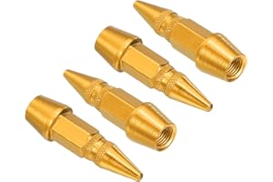 PATIKIL Spiked Shape Tire Valve Stem Caps 45 MM, 4 Pcs Aluminum Alloy Car Wheel Valve Cap Universal Dustproof Tire Valve Cove