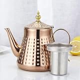 Stainless Steel Teapot 1.2L Hammer Pattern Removeable Infuser 4-5 view 3