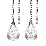 Dotlite Silver Ceiling Fan Pull Chain, 2Pcs 12