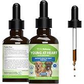 Pet Wellbeing Young at Heart for Senior Dogs - Heart &amp; Circulation, 2 oz | NASC Certified &amp; Vet-Formulated Liquid Heart Supplement with Hawthorn &amp; Motherwort for Heart Health &amp; Blood Pressure