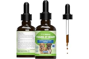 Pet Wellbeing Young at Heart for Dogs - Senior Heart Health Support, Cardiovascular Wellness with Hawthorn & Motherwort - NASC Certified & Vet-Formulated - 2 oz Liquid Formula