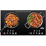 Duxtop 1800W Portable Induction Cooktop 2 Burner, Built-In Countertop Burners with Adjustable Temperature Control, Sensor Tou