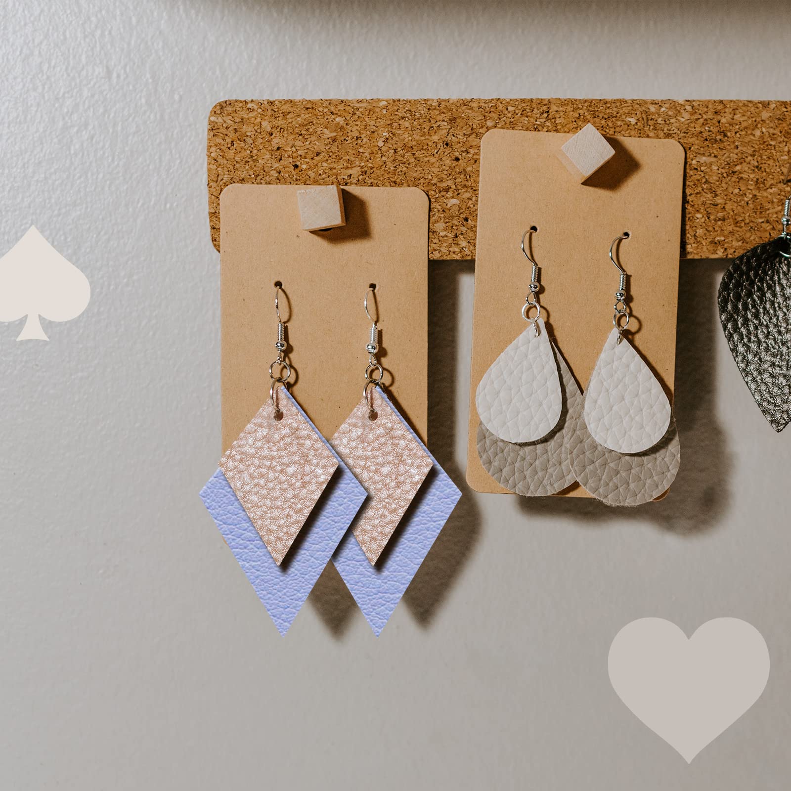 ORIGACH 9 Pcs Large Reusable Earrings Making Template Leather Earring Templates, Plastic Cutting Stencil with Differnt Patterns for Earrings Necklace Making Jewelry Crafts