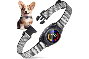 DRROON Bark Collar for Small Dogs 5-15lbs, Dog Bark Collar with Beep Vibration, IP67 Waterproof Rechargeable Barking Collar with 7 Adjustable Sensitivity (Black)
