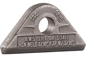 MAG-MATE PE0150 Weld-On Pad Eye, 1-1/2 Tons Working Load Limit, 2000 lb., Grey