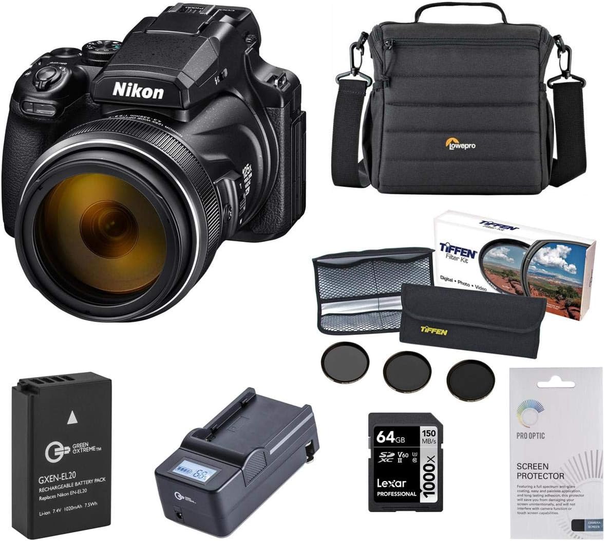 Nikon COOLPIX P1000 Digital Point & Shoot Camera Bundle
