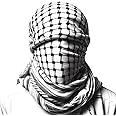 AUTHENTIC PALESTINIAN CRAFTSMANSHIP: FREE SOLDIER Palestinian Handmade 47x47 Inch Keffiyeh for Head and Neck