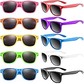 Bouiexye 10 Pack Neon Sunglasses Unisex Party Sunglass Favors for Birthday Party Summer Beach Pool Party Supplies