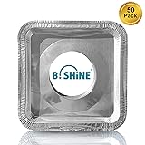 B. SHINE Foil Stove Burner Covers - Aluminum Foil Gas Range Protectors Gas Stove