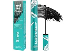 BAMUGOO Thrive Mascara (Black 10.7g/0.38 OZ), Thrive Mascara Liquid Lash Extensions - Brynn Thick and Slender, Waterproof and Sweat Resistant