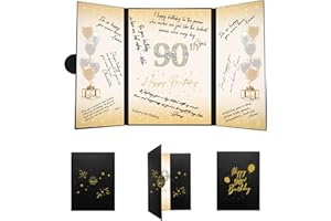 Crenics 90th Birthday Decorations for Men Women, Creative 90th Birthday Guest Book Alternative, 90th Birthday Signature Book 18 x 12 inch, Great 90th Birthday Gifts