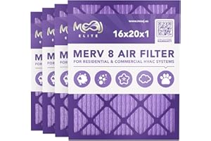 16x20x1 Air Filter (4-PACK) | MERV 8 | MOAJ Elite Dust Defense | BASED IN USA | Quality Pleated Replacement Air Filters for AC & Furnace Applications | Actual Dimensions: 15.70" x 19.70" x 0.75"