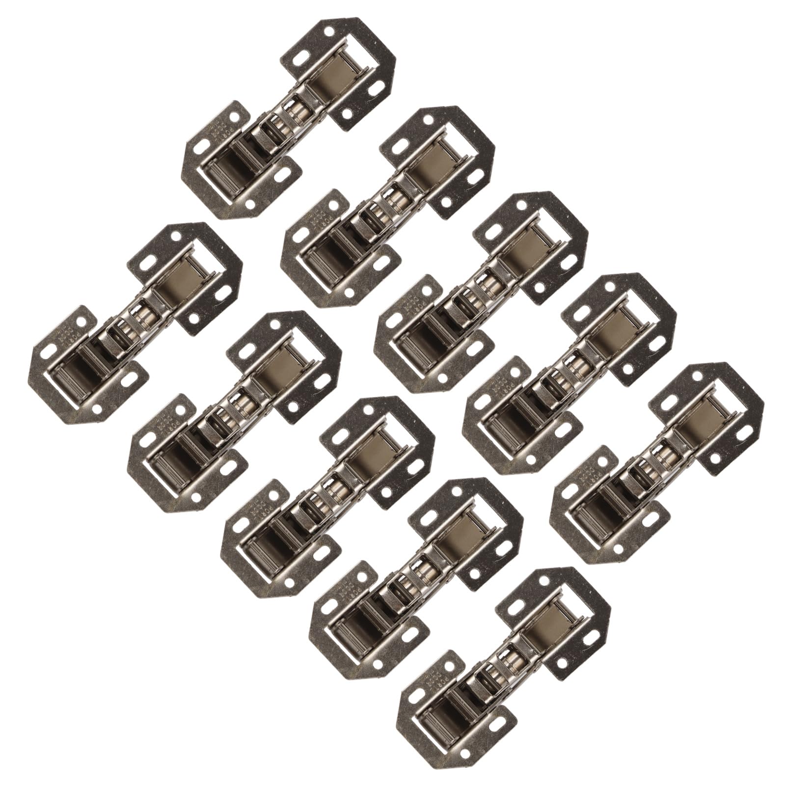 FTVOGUE 10Pcs Modern Metal Cabinet Corner Hinges, Electroplated Finish, Cold-Roll Steel Sheet, Ideal for Kitchen Cabinet Doors, Wardrobe Doors, Bookcases